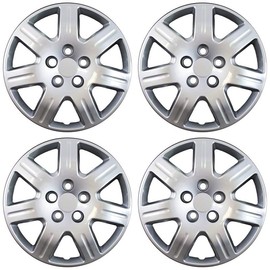 Fuel Rider 16 inch Silver ABS Hubcap Wheel Compatible with 2006-2011 Honda Civic (Set of 4) Wheelcovers for 16 inch Standard Steel Wheels- Auto Tire Cover Replacement Exterior Cap Cover