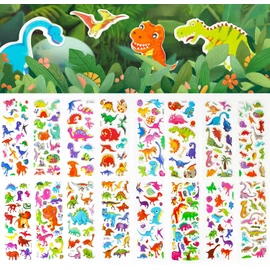 Dinosaur Stickers, 16 Types, Dinosaur Set, Waterproof Sticker Stickers, Notebook Tape, Sticker Set, Goods, Keychain, Cosplay Set (250 Sheets +)