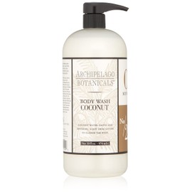 Archipelago Botanicals Coconut Body Wash. Decadent and Nourishing Daily Wash. Free from Parabens and Sulfates (33 fl oz)