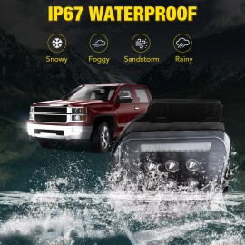 Unbranded Pair Front LED Fog Lights DRL For Chevy Silverado 2003-2006 Avalanche 2002-2006