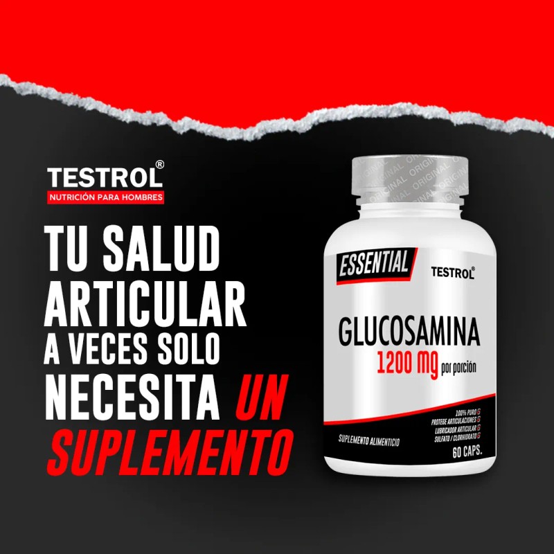 Glucosamina 1200 Mg | Testrol Essential | 60 Cápsulas