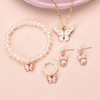 Butterfly Bracelet Ring Necklace Earrings for Women Preal Beaded Rings