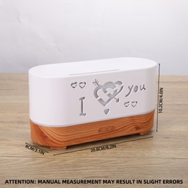 alumi Essential Oil Aromatherapy Diffuser high-Capacity Cool Mist Ultrasonic Humidifier Timers Night Lights with Fire Flame Effect,Auto Shut-Off