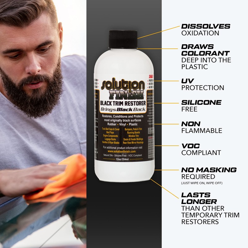 Solution Finish - Black Plastic & Vinyl Trim Restorer -