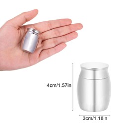 LZZEM 1Pcs Stainless Steel Mini Cremation Urn | Waterproof Pet & Human Ashes Memorial Box | Keepsake Decorative Jar for Loss of Beloved Pets and Family
