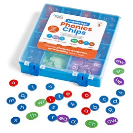 hand2mind Lowercase Phonics Chips, Phonics Manipulatives for Kindergarten, Phonemic Awareness, Science of Reading Classroom Materials, Reading Tools for Kids, Alphabet Letter Tiles for Spelling