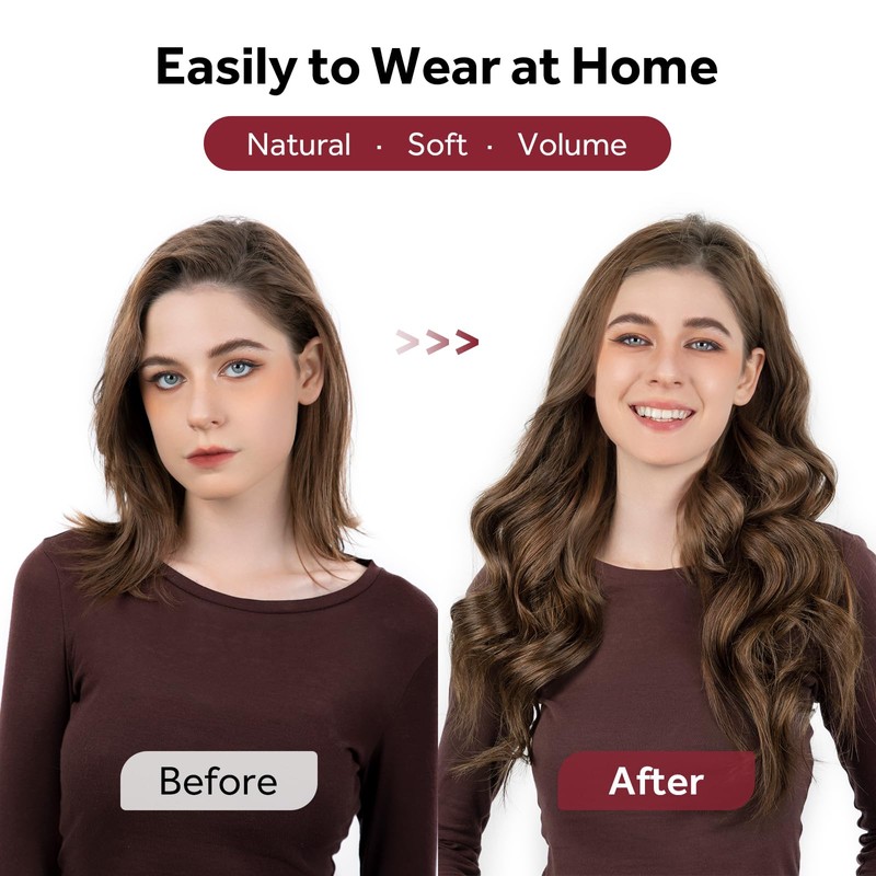 SOBEAUTY Clip in Hair Extensions, 100% Real Human Hair Remy