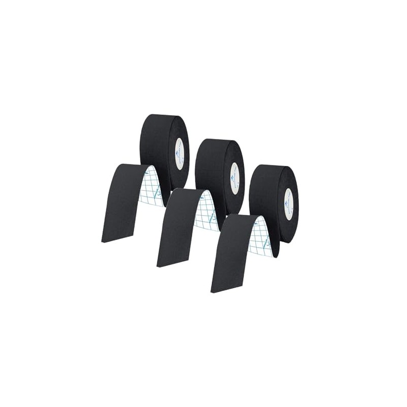 ANAMPION Kinesiology Tape 3Rolls(2.5CM, Black)