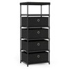 Flulep 4-Drawer Fabric Storage Cabinet - Removable Foldable Drawers, Industrial
