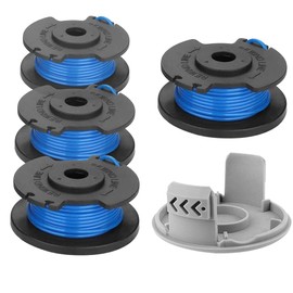 Mumaxun RAC124 1.6mm Spool Line Replacement Compatible with Ryobi ONE+ 18v 24v 40v Trimmer- RLT2925, RLT1825, RLT1825Li, RLT1825LL13, RLT1825M13, OLT1832 (4spool+1cap)