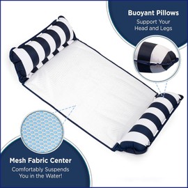 DxZephious Aquatic 4-in-1 Monterey Hammock Pool Float - Blue Navy - Adults