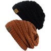 C.C Trendy Warm Chunky Soft Stretch Cable Knit Beanie Skully,