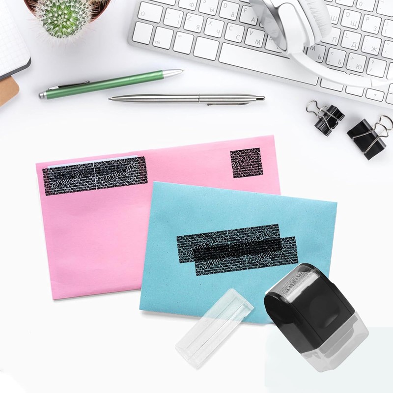 Address Blocker Stamp, Identity Theft Protection Roller Stamp Address Blocker