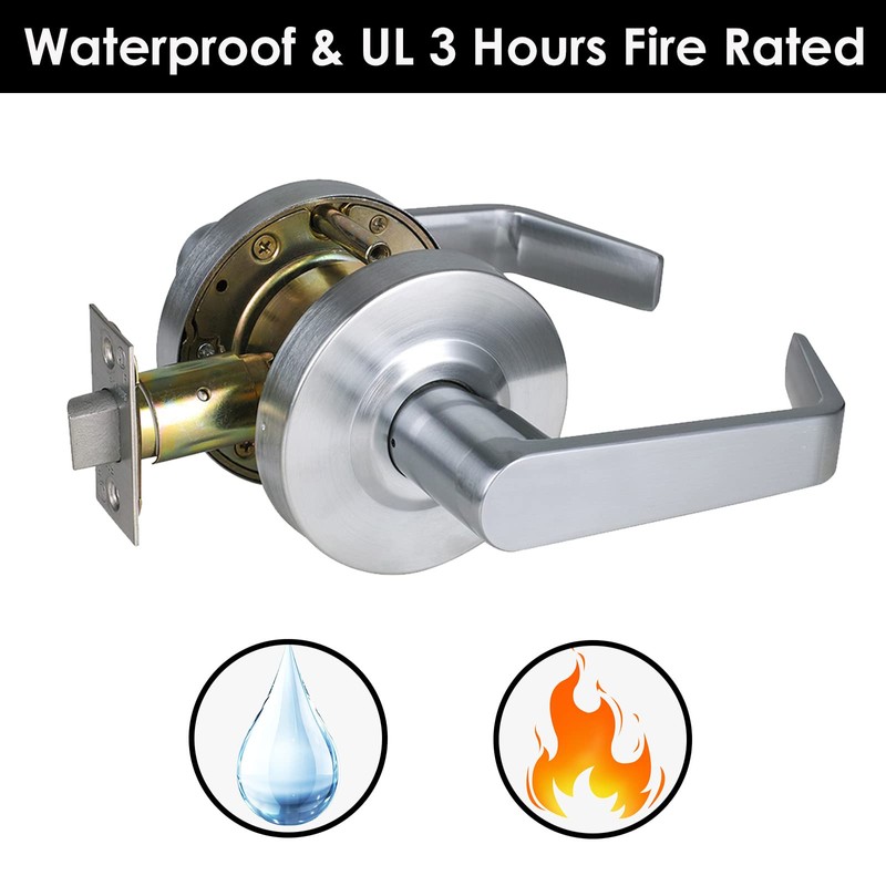 HISAFE Commercial Passage Door Lever Heavy Duty Grade 2 Handle,