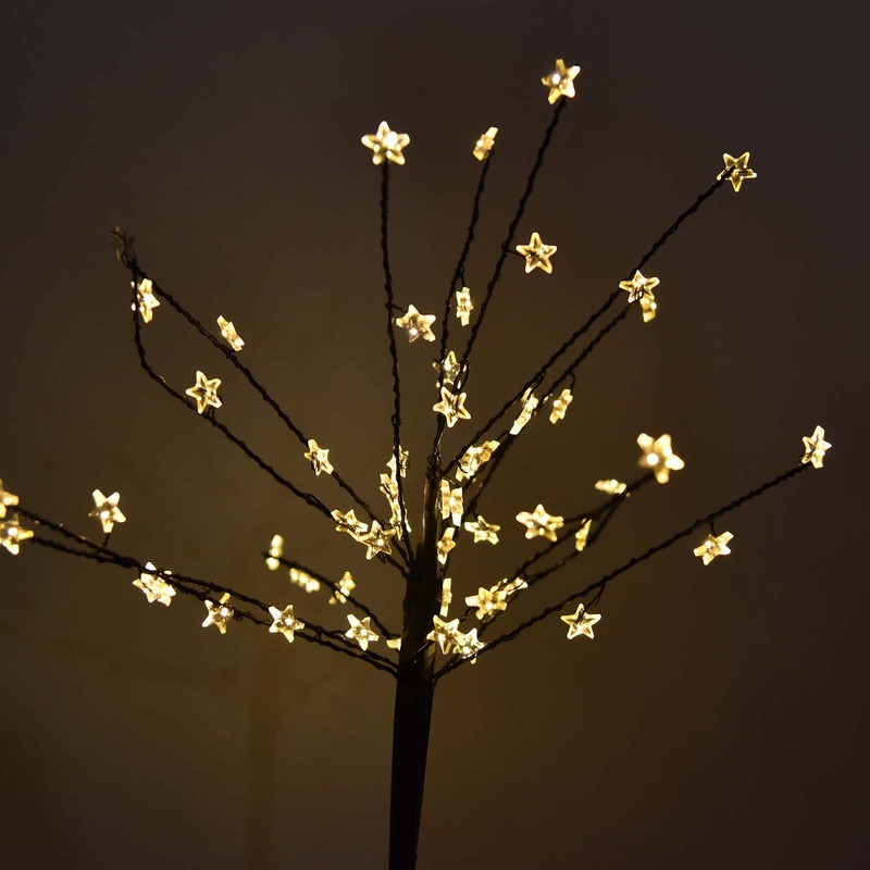2PCS Solar Lawn Light LED Star Lawn Light Waterproof 2-Mode