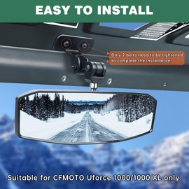 SHEJISI UTV Rear View Mirror Compatible with CFMOTO Uforce 1000/1000 XL，More Stable and Non-Shaking Top Mounting, Multi-Adjustable Ultra-Clear Large Field of View, More Convenient and Safer Driving