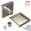 Hydroware Shower Drain - Stainless Steel Square Shape Shower Floor