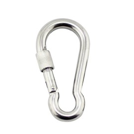 SYDARSYN Fire Brigade Carabiner Hook 12 x 140 mm Stainless Steel Fire Brigade Carabiner with Screw