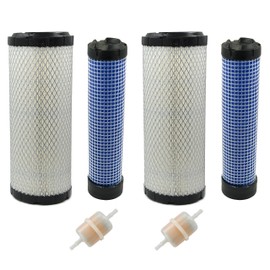2 Sets 11013-7044 Air Filter, 11013-7045 Inner Air Filter for Kawasaki FX850V FX730V FX691V FX801V FX751V FX1000V FH680V for for Kohler C940-C980, CH18-CH1000