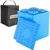 Heavy Duty RV Leveling Blocks 12 Pack, Interlocking Design Camper Leveling Blocks with Packing Bag, Ideal for Leveling Single and Dual Wheels (Blue)