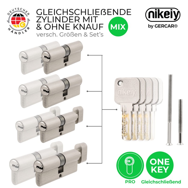 GERCAR Pro Locking System DIY Mix Profile Cylinder 30/35 Locking