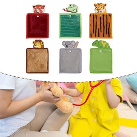 MagiDeal 6 Pieces Sensory Mats Educational Animal Theme Assorted Tactile Sensory Walls Panel Tiles for Kids Home Preschool Exploration