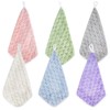 FHDUSRYO 6Pcs Soft Hanging Hand Dry Towels, Square Microfiber Hand