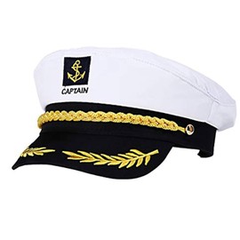 JOCNIKA Yacht Captain hat,Captain Hat Adjustable Boat Captain Hat Mens Captain Hat Sailor Hat Women,Cosplay Costume Captain Hats (1)