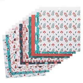 Baker Ross FC214 Carta stampata di Natale per bambini - Confezione di 48, carta decorativa, carta per scrapbooking, carta per origami, Natale per bambini
