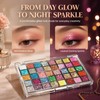 Glitter Eyeshadow Palette 40 Colours, Colourful Shimmer Palette for Women