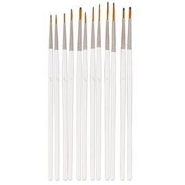 U.S. Art Supply Miniature Detail Paint Brush Set - 12 Miniature Brushes for Art Painting - Acrylic, Watercolor, Oil