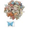 500g Butterfly Ceramic Raibbow Mosaic Tiles,Mixed Iridescent Mosaic Pieces for