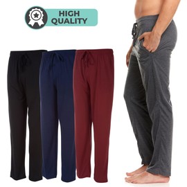 DARESAY Mens Lounge Pants with Pockets - Mens Pajama Pants - Lounge Pants Men, Up to 3XL Pack of 3