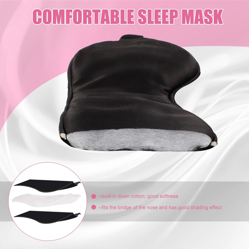 Pack of 2 Sleep Mask, Silk Eye Mask, Side Sleeper,