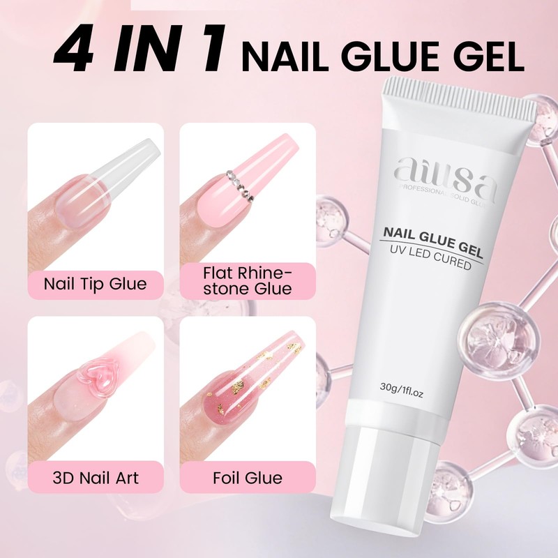 Nail Tips with Glue Kit Medium Almond Nail Tips 120pcs
