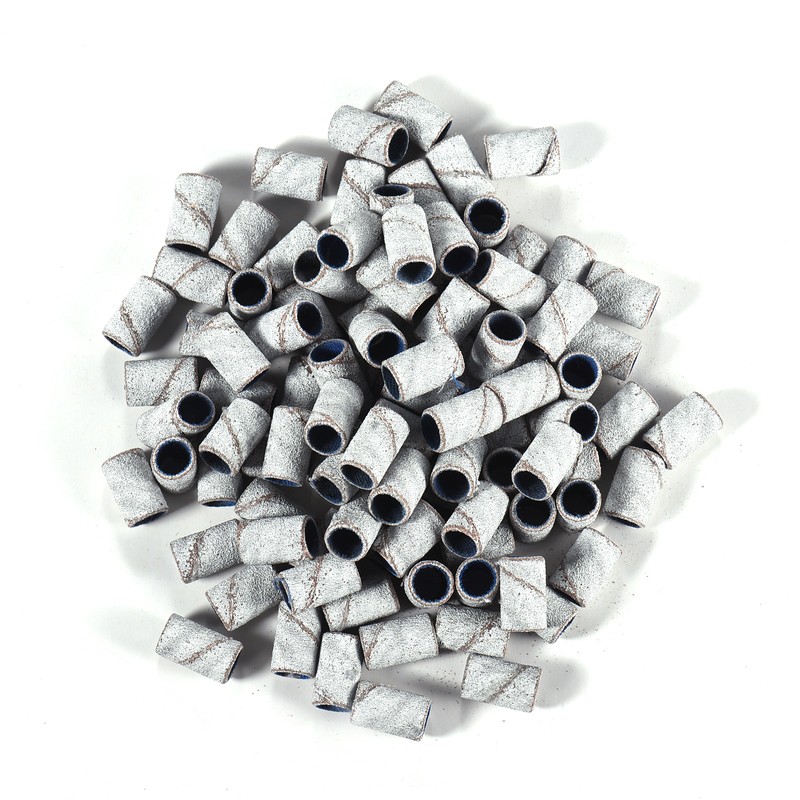 400pcs Sanding Bands with 2 Nail Drill Bits for Manicure