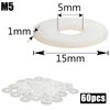 Mbsomnus Pack of 60 Plastic Washers M5-15 mm Nylon Washers