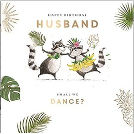 Ling Design Greetings Card - Happy Birthday Husband - Shall we Dance?