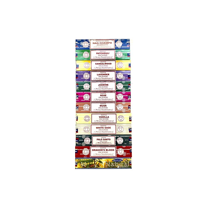 Satya Incense Sticks - 12 Flavours - 15g Each