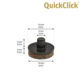 Wagner QuickClick® Felt Gliders, Furniture Glides, Chair Glides, Set of 8 Replacement Glides, Interchangeable, Wool Felt, Ultrasoft, Diameter 15 mm for Smart Base, Made in Germany, 15787800