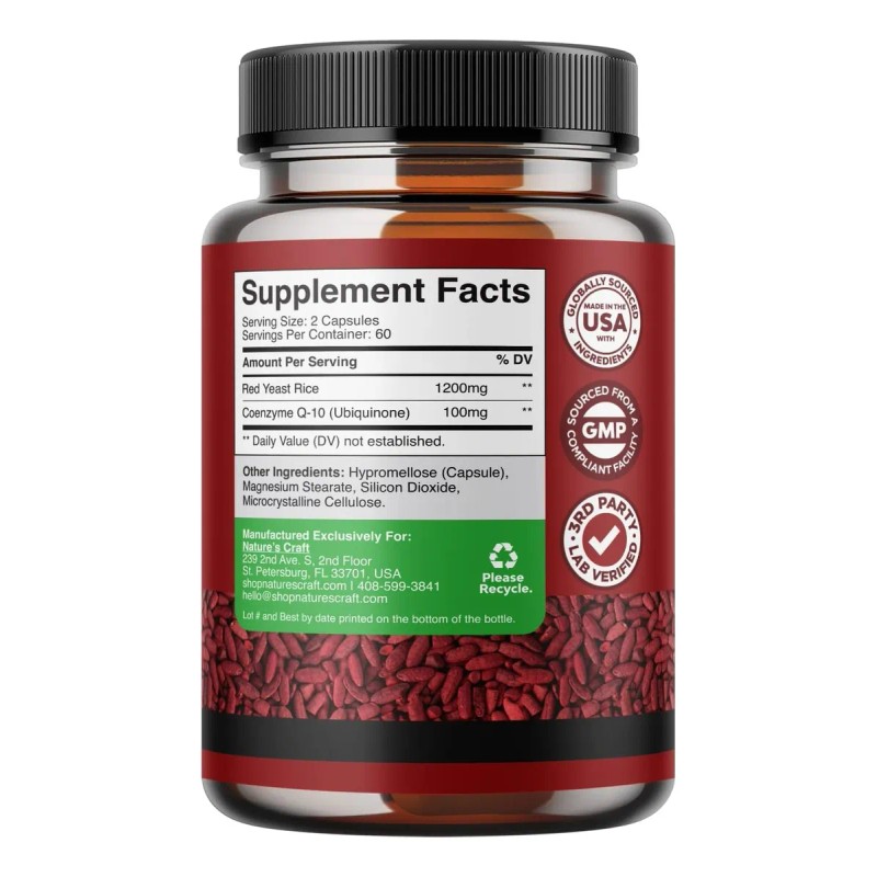 Arroz De Levadura Roja Ayuda Para Salud Cardiaca 120 Cáps.