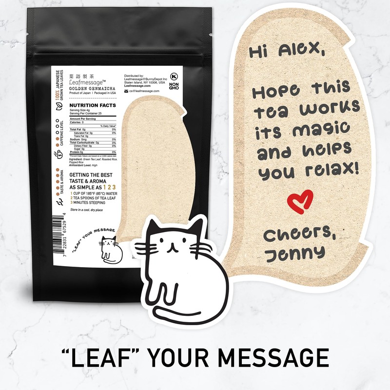 Leafmessage Natural Artisan Tea - Golden Genmaicha 黃金玄米 げんまいちゃ (100g/3.5oz)