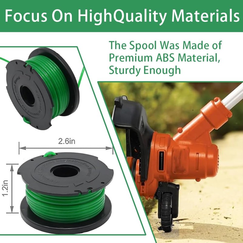 3PACK String Trimmer Line, Replacement Spool,Compatible with Black & Decker