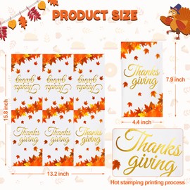 100 PCS Thanksgiving Napkins, 15.8 x 13.2 IN Thanksgiving Napkins, Disposable Paper Napkins Dinner Napkins Thanksgiving Table Decorations Maple Leaves Fall Luncheon Napkins Party Supplies