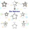 qiipii - 48 piezas de dijes de uñas de estrella