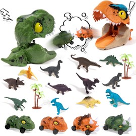 KADAYAYA Dinosaurier Spielzeug Set für Junge 3 4 5 Jahre, Dinosaurier Figuren Spielzeug für Kinder, Dino Autospielzeug Kleinkinder ab 2-6 Jahre, Spielzeug Geschenk für Jungen 4 5 6 Jahre