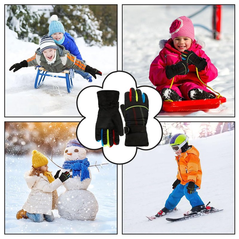 Lyxbone Waterproof Kids Gloves,Kid Gloves Winter,Ski Gloves for Kids,Girl Snow