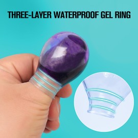 Waterproof Toe Cover & Finger Waterproof Protectors– Durable Shower Sleeves for Bathing, Pedicures, Manicures, Nail Care – Comfort-Fit Waterproof Sleeves for Toes & Fingers(2 Small 2 Large)