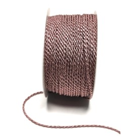 s.dekoda Cord 50 m x 2 mm Dusky Pink Twist Cord Decorative Ribbon Cord