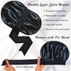 Bonnet with Tie Band, Satin Hair Silk Bonnet for Sleeping